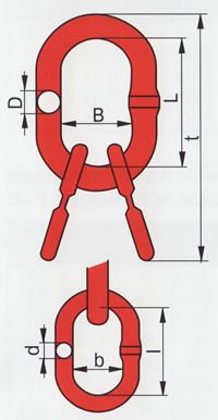 Звено типа "О" с кольцами SL-32 Т-8 (для цепных стропов)